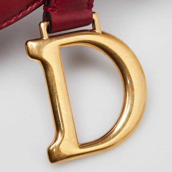Christian Dior Red Smooth Leather Mini Saddle Bag - Picture 6 of 10